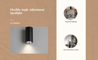 Adjustable anti-glare LED spotlight