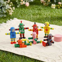 Wooden Educational Robot Building Blocks for Kids