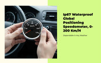 Global Positioning Speedometer, 85mm Waterproof and Dustproof, Red Backlight, Universal 0-200km/h for Car, Motorcycle, Boat
