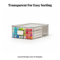 Stackable letter-size Paper Drawer Transparent Desktop Organizer sturdy for Study Room