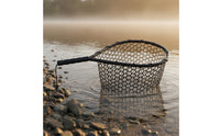 Fishing Landing Net with Silicone Mesh Landing Net with Wrist Cord Portable for Fishermen