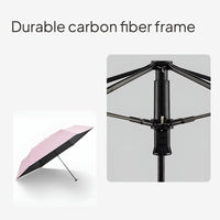 Carbon Fiber Compact Umbrella, Portable Sun & Rain