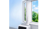 1 Piece Portable AC Window Seal Kit with Adjustable Zipper Hose Opening Removable Waterproof Sleeve Trim-to-fit Installation Suitable for Temporary Setups Rental Homes