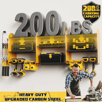 45.5-Inch Wall-Mounted 3-Tier Tool Storage Rack for Power Tools