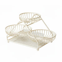 3 Tier Fruit Basket Versatile Use Tiered Serving Stand Space-Saving for Kitchen