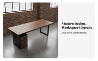 Urban Aesthetic Clear-Legged Wooden Desk urban Look Workstation Modern Design Home Furniture Minimalist aesthetic for Office Professionals, Interior Decorators, Makeup lovers, Study Room, Bedroom, Small Spaces