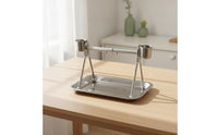 Tabletop Bird Stand with Cups Compact Pet Supply Easy to Clean for Desk