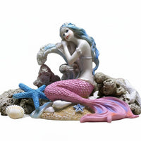Mermaid Figurine Realistic Design House Decoration for Aquarium Hobbyists