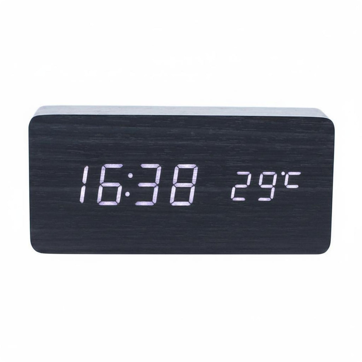 Wooden Digital Alarm Timepiece Simple Design Wooden LED Timepiece Easy to Read