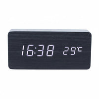 Wooden Digital Alarm Timepiece Simple Design Wooden LED Timepiece Easy to Read