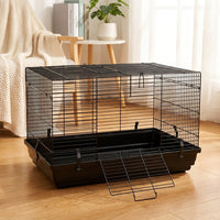 Syrian Hamster Cage Habitat and Home, Simple Style Irregular Shape Indoor Hamster Cage, Wire Mesh and Base Tray for Winter and Summer Use