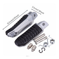 Front Footpegs with Hardware Ribbed Motorcycle Front Foot Pegs Easy to Install Motorcycle Foot Pegs for Riders