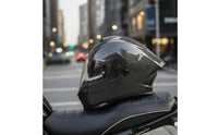 DOT Approved Full-Coverage Headgear | Carbon-Fiber-Style with Visor, for Road Riding
