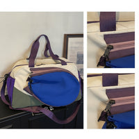 Multipurpose Sports Travel Bag Spacious Travel Bag with Trolley Sleeve Organized Holdall Adjustable for Travelers, Athletes