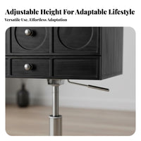 Retro Design Bauhaus Design Storage Cabinet Multi-Functional Century-Century Modern End Table Sturdy Nightstand with Storage Drawer Easy Assembly for Vinyl Collectors, Living Room, Office