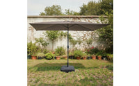 Rectangular Patio Umbrella with Base Tilt-Adjustable Patio Umbrella with Water-Filled Base-Filled for Homeowners, Shop Owners, Balcony, Garden