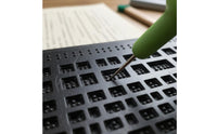 Hinged Side Braille Writing Board Lightweight Braille Writing Slate Portable Accessibility Tool Compact for Blind People
