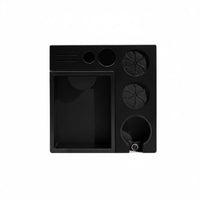 Abs Coffee Press Stand Portafilter Holder Espresso Station Tamping Base Knock Box Adjustable Slot Removable Sleeve Easy Cleaning Suitable for Barista Home Kitchen