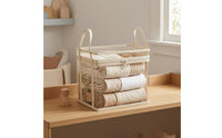 Transparent Soft Toy Storage Container Carry Handles Stuffed Creature Storage Box Dustproof Clear Toy Bin Rectangular