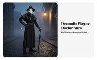 Plague Doctor Costume Faux Leather Accents Dress-up Apparel Scary for Cosplayers
