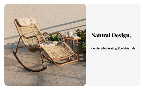 3 Pieces Modern Chinese Design 3 Piece Rattan Patio Set All-Weather Rattan Furniture Set Glass Tabletop Small Outdoor Table Chairs Long-Lasting Construction for Couples, Apartment Dwellers, Homeowners, Tea Time, Reading Nook, Garden, Backyard