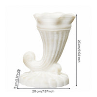Flower Vase Sculptural Vessel Carved for Entryway