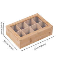 Bamboo Box with Acrylic Lid Transparent Tea Box with Acrylic Lid Wooden
