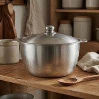 Thick Aluminum Pot Smooth Finish Traditional Caldero Silver for Boiling