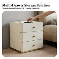 3-Drawer Chest Modern Design Bedside Table Easy to Clean for Entryway, Hallway