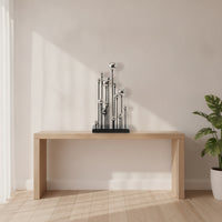 Tabletop Sculpture Aesthetic Geometric Sculpture Sleek Abstract Statue for Homeowners, Office