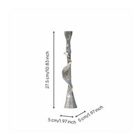 Silver Candle Holder Vintage Style Modern Silver Candlestick Decorative Sculpture Home Decor for Entryway