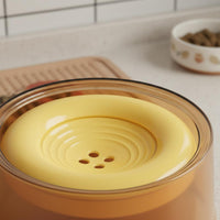 Floating Plate Water Bowl Non-Slip Base for Feeding, Small Dogs