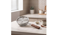 Stainless Steel Coffee Roasting Mesh with Wooden Handle Compact Coffee Roaster with Wood Handle Portable Bean Roasting Tool Heat-Resistant for Kitchen