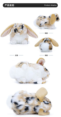 Lifelike Rabbit Plush Toy Stuffed Animal Easter Lop Ear Rabbit Doll for Children