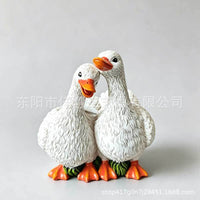 Resin Duck Couple Flower Pot Planter for Garden and Balcony