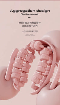 28轮环形夹腿器小腿按摩器腿部肌肉放松器瘦腿瑜伽滚轮夹美腿器