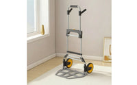 Compact Hand Truck with Foam Grip Easy Storage Folding Hand Truck Heavy Duty Foldable Dolly Cart for Couriers, Moving House, Warehouse, Office