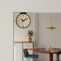 Battery Operated Double Sided Corner Clock Silent Movement Double-Sided Wall Clock Non-Ticking for Living Room, Hallway, Office