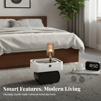 Smart Nightstand with Charger and Light Multiple Storage choices for Homeowners