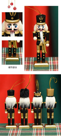 13cm Soldier Nutcracker Wooden Figurine Home Decor