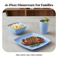 Wheat Tableware Set Square Plate Salad Bowl Mug Modern Minimalist Gift
