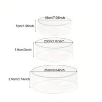 3 Pieces Acrylic Cylinder Riser Sturdy Acrylic Display Riser Sturdy for Vanity