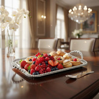 Mirrored Tray Decorative Handled Serving Tray Mirror Polished