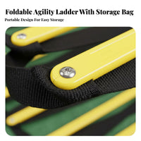 Enhances Balance and Coordination Speed Training Ladder Sturdy Construction Foldable Agility Ladder Anti-Slip Surface Sports Equipment Extendable Design for Football Players, Athletes, Coaches