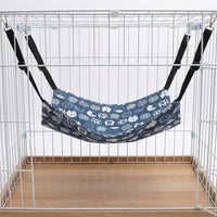 Cat Hammock and Hanging Cat Bed with Rope-Suspended Design, Breathable Textile Feline Cage Hammock, Multi-Scene Use Swing for Pet Resting Area