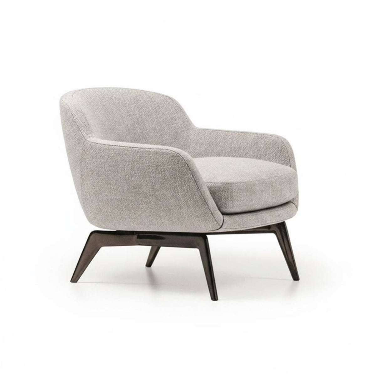 Italian design Curved spine Armchair Minimalist Design Lounge Chair Designer Piece Household Furniture Upholstered for Interior Designers, Business Owners, Living Room, Hotel Lobby, Reception Area, Home Office