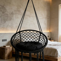Hanging Chair Pillow Multi-Purpose Round Tufted Cushion Warm for Patio, Students