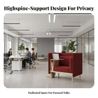 Highrear Privacy Chair with Side Table Ergonomic collaborativemfort Upholstered Highrear Armchair Modern aesthetic collaborativemmercial Furniture for Adults, Lounge, Library