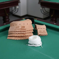 6 Pieces Billiards Leather Pocket Set Lace Installed Pool Table Pocket Set