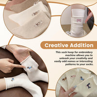 Embroidery Hoop Set for Socks and Cuffs for Sewing Machines